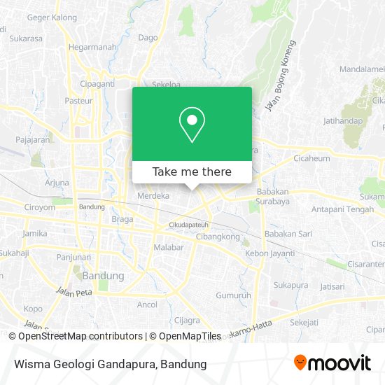 Wisma Geologi Gandapura map