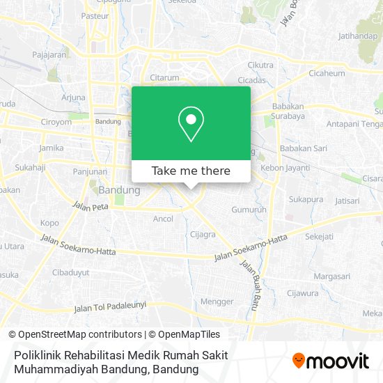 Poliklinik Rehabilitasi Medik Rumah Sakit Muhammadiyah Bandung map