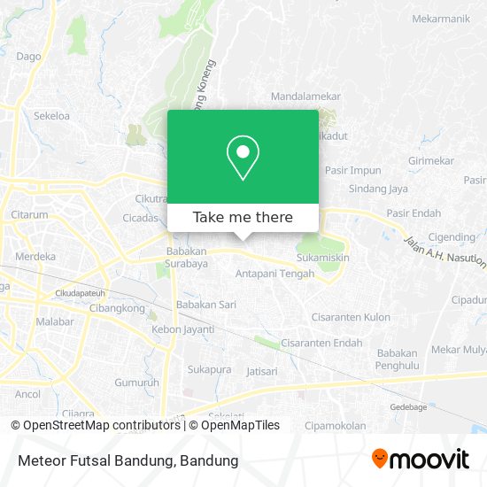 Meteor Futsal Bandung map