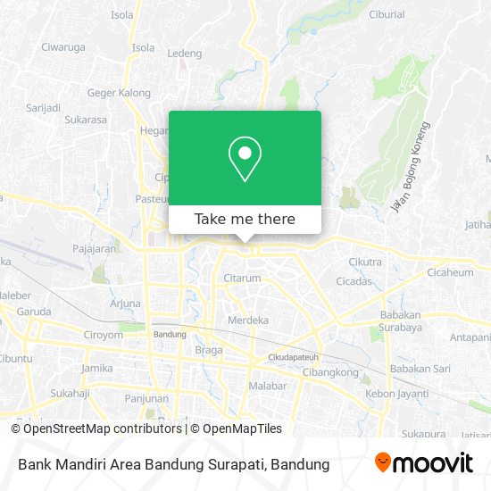 Bank Mandiri Area Bandung Surapati map