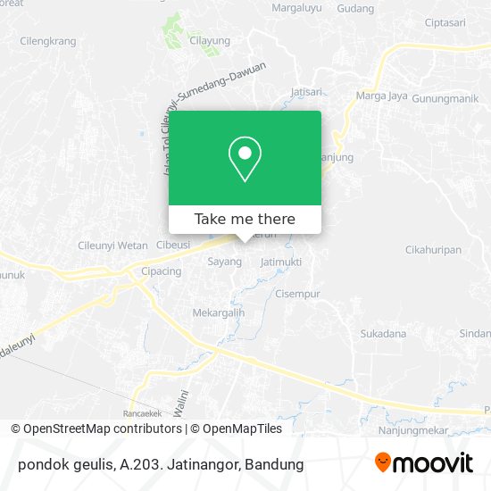 pondok geulis, A.203. Jatinangor map