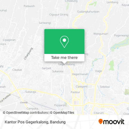 Kantor Pos Gegerkalong map