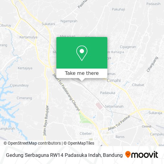 Gedung Serbaguna RW14 Padasuka Indah map