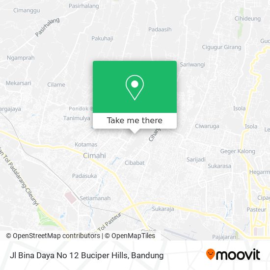Jl Bina Daya No 12 Buciper Hills map