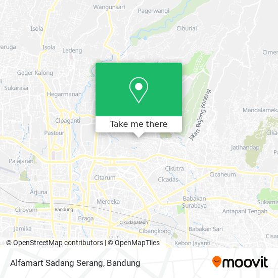 Alfamart Sadang Serang map