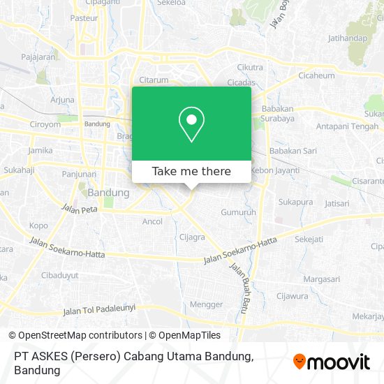 PT ASKES (Persero) Cabang Utama Bandung map