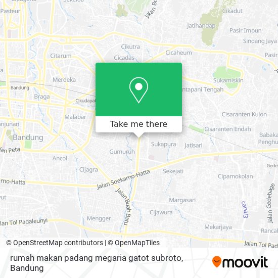 rumah makan padang megaria gatot subroto map