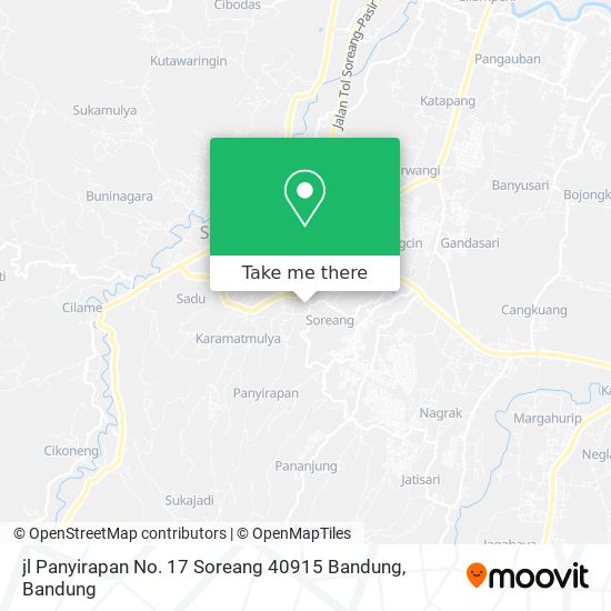 jl Panyirapan No. 17 Soreang 40915 Bandung map