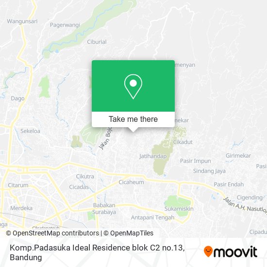 Komp.Padasuka Ideal Residence blok C2 no.13 map