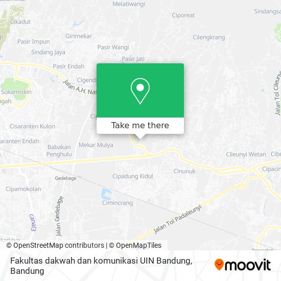 Fakultas dakwah dan komunikasi UIN Bandung map