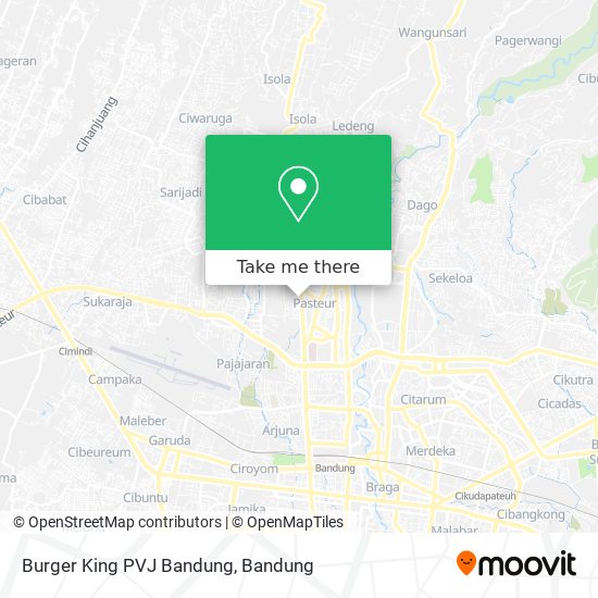 Burger King PVJ Bandung map