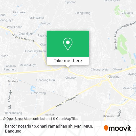 kantor notaris tb.dhani ramadhan sh.,MM.,MKn map