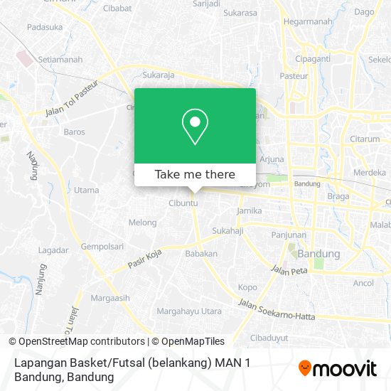 Lapangan Basket / Futsal (belankang) MAN 1 Bandung map