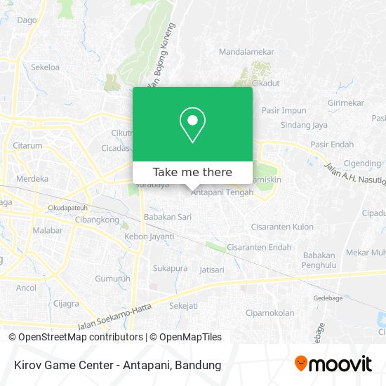 Kirov Game Center - Antapani map