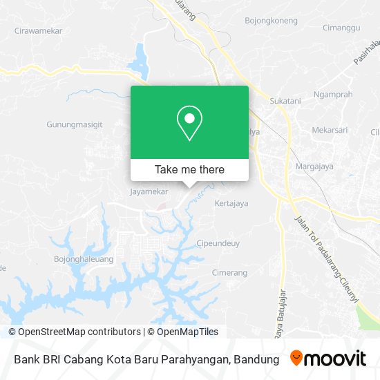 Bank BRI Cabang Kota Baru Parahyangan map