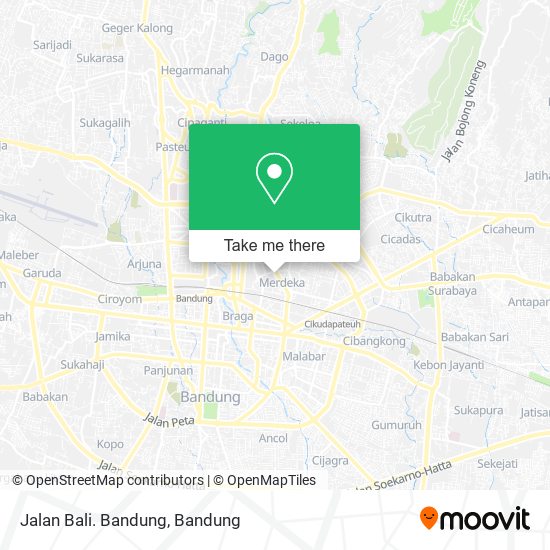 Jalan Bali. Bandung map