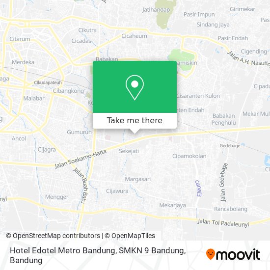 Hotel Edotel Metro Bandung, SMKN 9 Bandung map