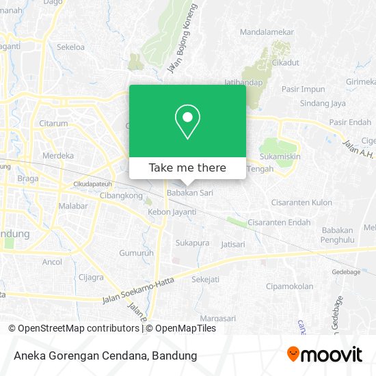 Aneka Gorengan Cendana map