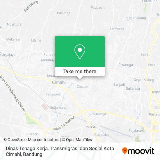 Dinas Tenaga Kerja, Transmigrasi dan Sosial Kota Cimahi map