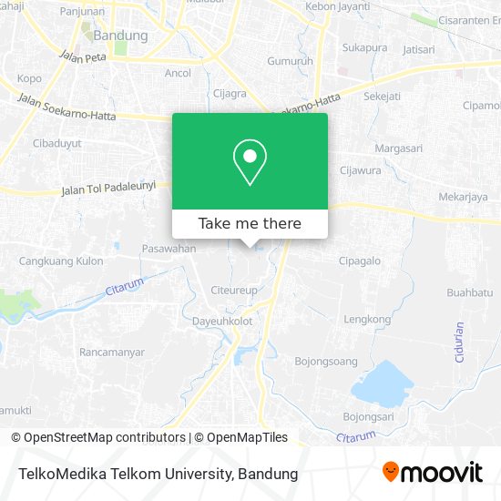 TelkoMedika Telkom University map