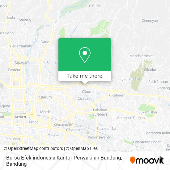 Bursa Efek indonesia Kantor Perwakilan Bandung map