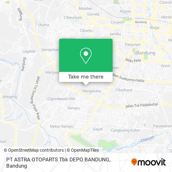 PT ASTRA OTOPARTS Tbk DEPO BANDUNG map