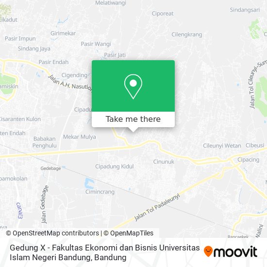 Gedung X - Fakultas Ekonomi dan Bisnis Universitas Islam Negeri Bandung map