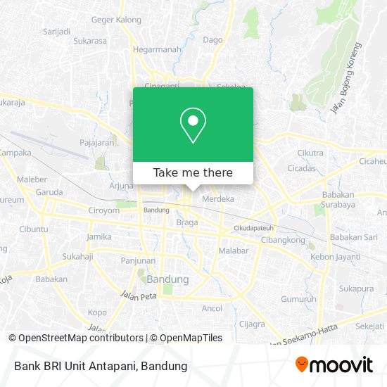 Bank BRI Unit Antapani map