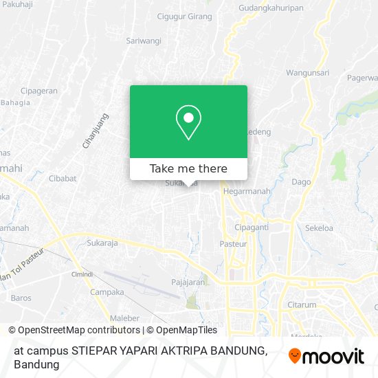 at campus STIEPAR YAPARI AKTRIPA BANDUNG map