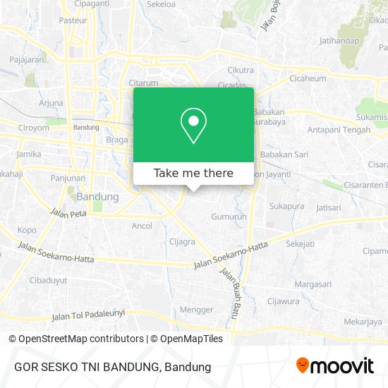 GOR SESKO TNI  BANDUNG map