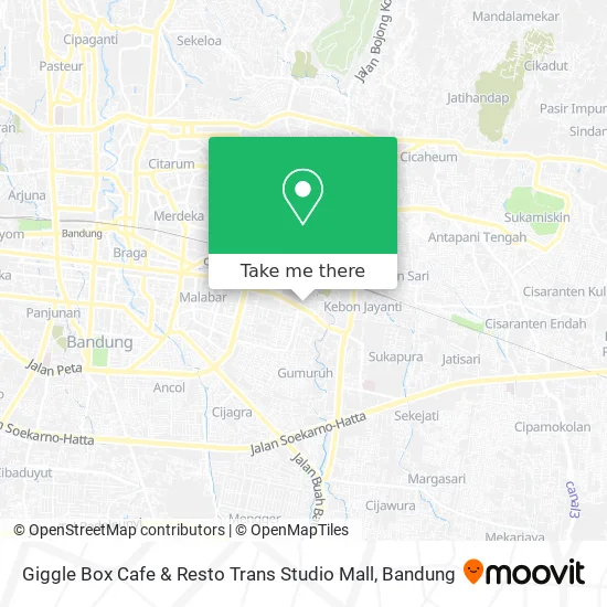 Giggle Box Cafe & Resto Trans Studio Mall map