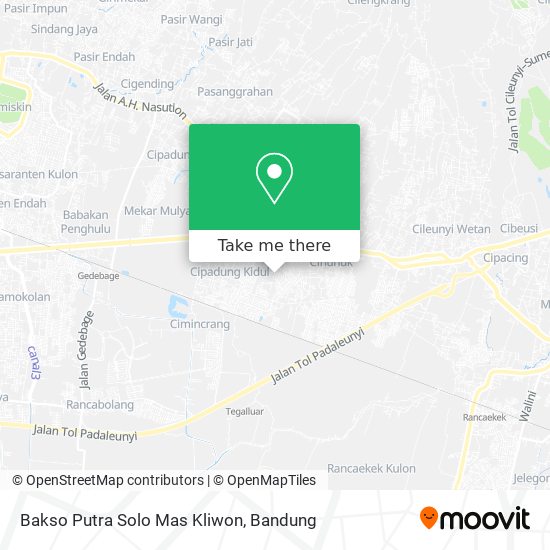 Bakso Putra Solo Mas Kliwon map