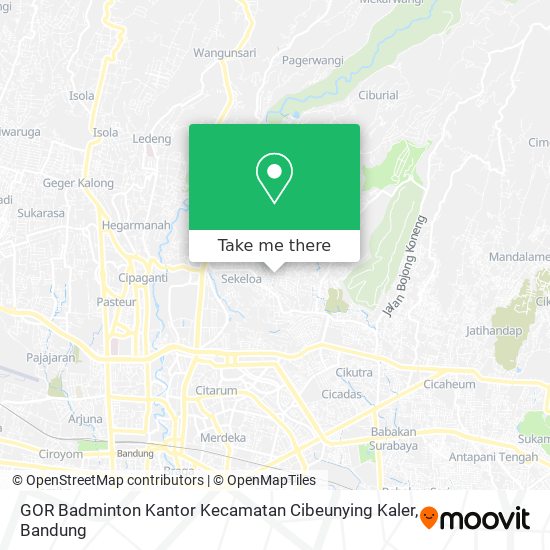 GOR Badminton Kantor Kecamatan Cibeunying Kaler map