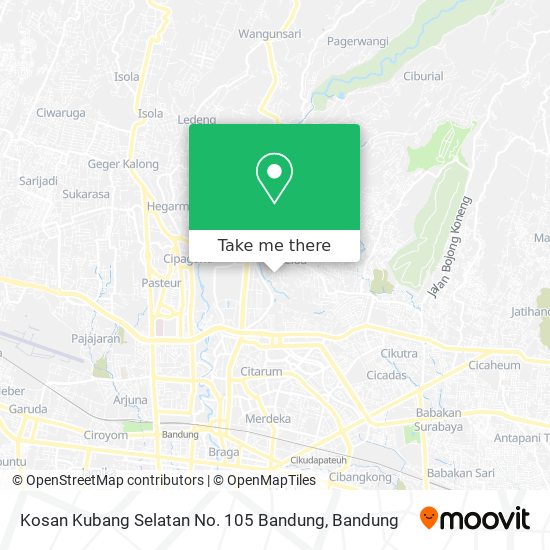 Kosan Kubang Selatan No. 105 Bandung map