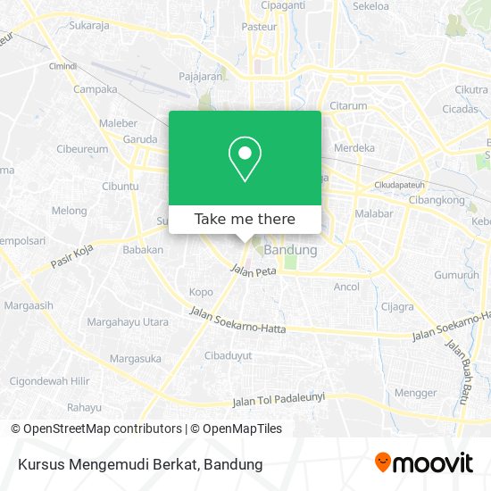 Kursus Mengemudi Berkat map