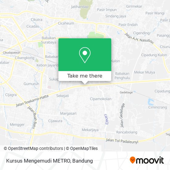 Kursus Mengemudi METRO map