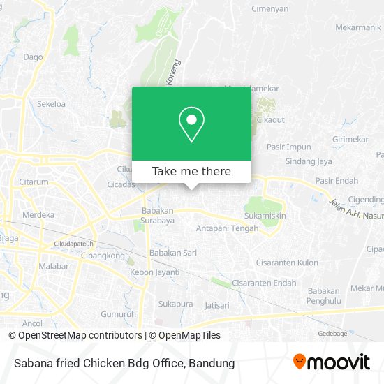 Sabana fried Chicken Bdg Office map