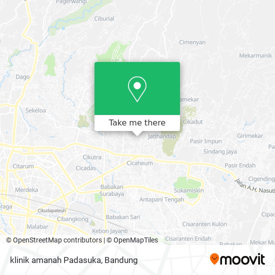 klinik amanah Padasuka map