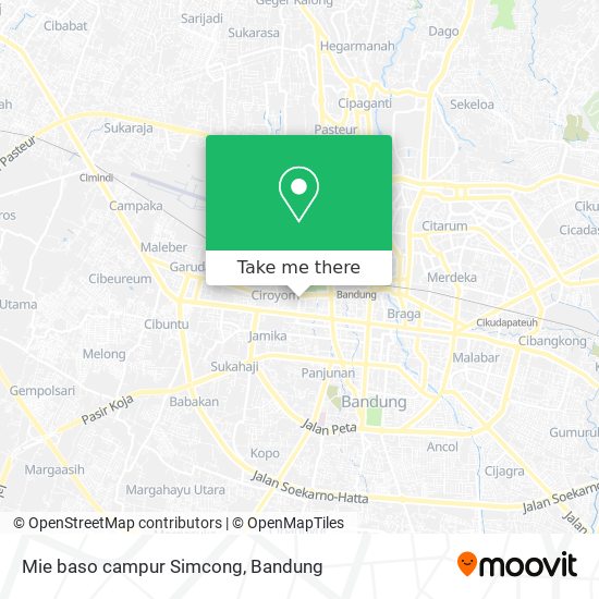 Mie baso campur Simcong map
