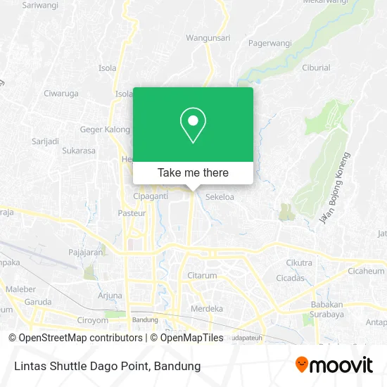 Lintas Shuttle Dago Point map