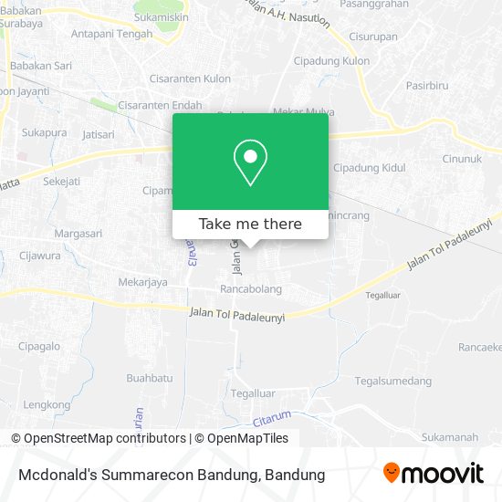 Mcdonald's Summarecon Bandung map