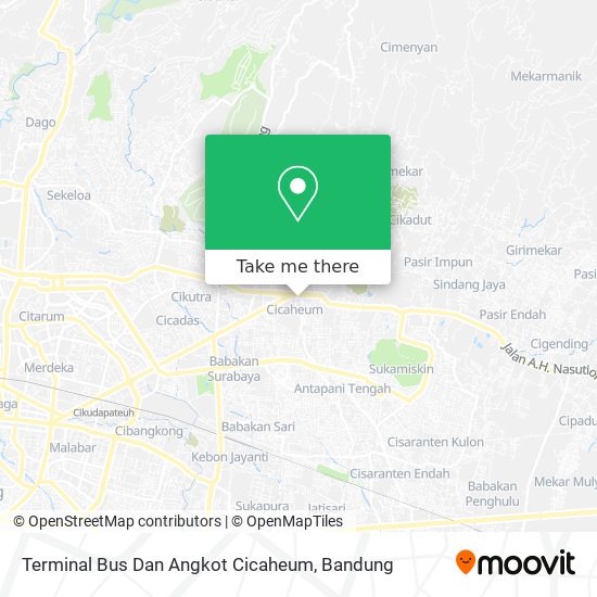 Terminal Bus Dan Angkot Cicaheum map