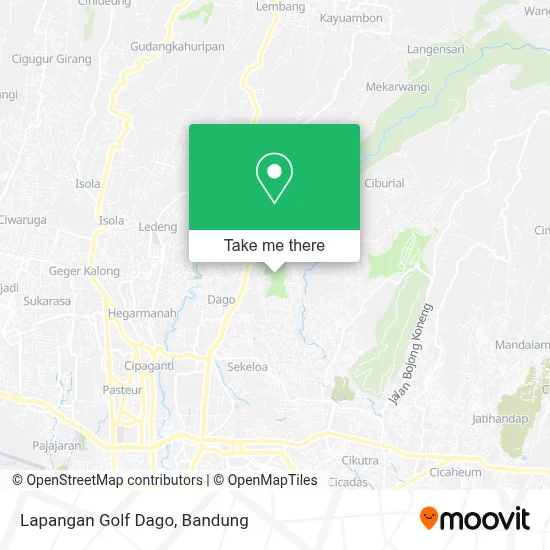 Lapangan Golf Dago map