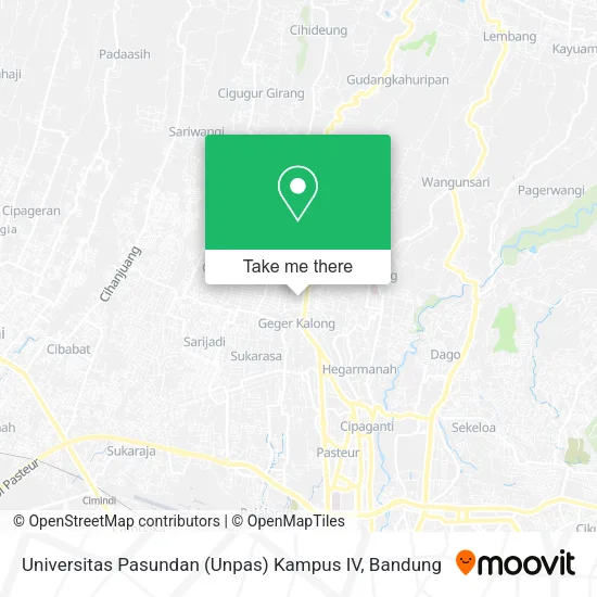 Universitas Pasundan (Unpas) Kampus IV map