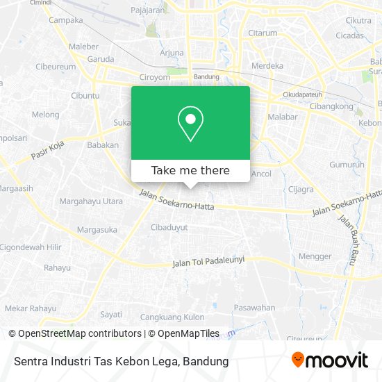 Sentra Industri Tas Kebon Lega map