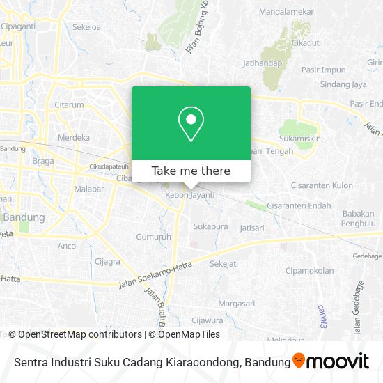 Sentra Industri Suku Cadang Kiaracondong map