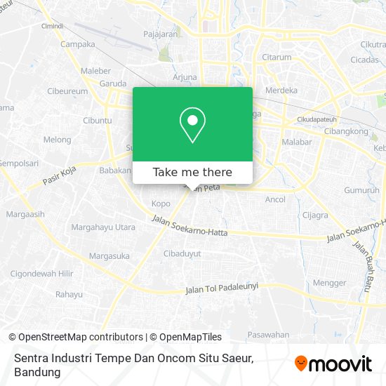 Sentra Industri Tempe Dan Oncom Situ Saeur map