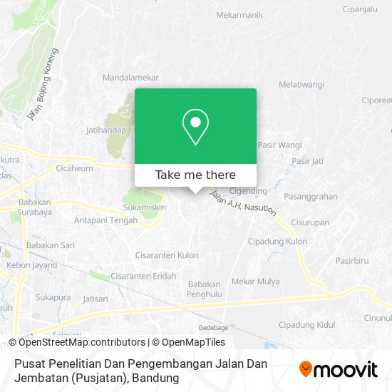 Pusat Penelitian Dan Pengembangan Jalan Dan Jembatan (Pusjatan) map