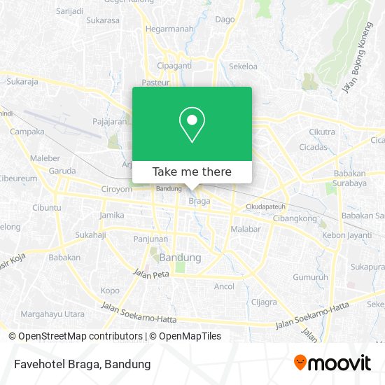 Favehotel Braga map