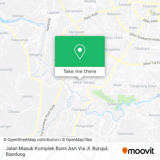 Jalan Masuk Komplek Bumi Asri Via Jl. Burujul map